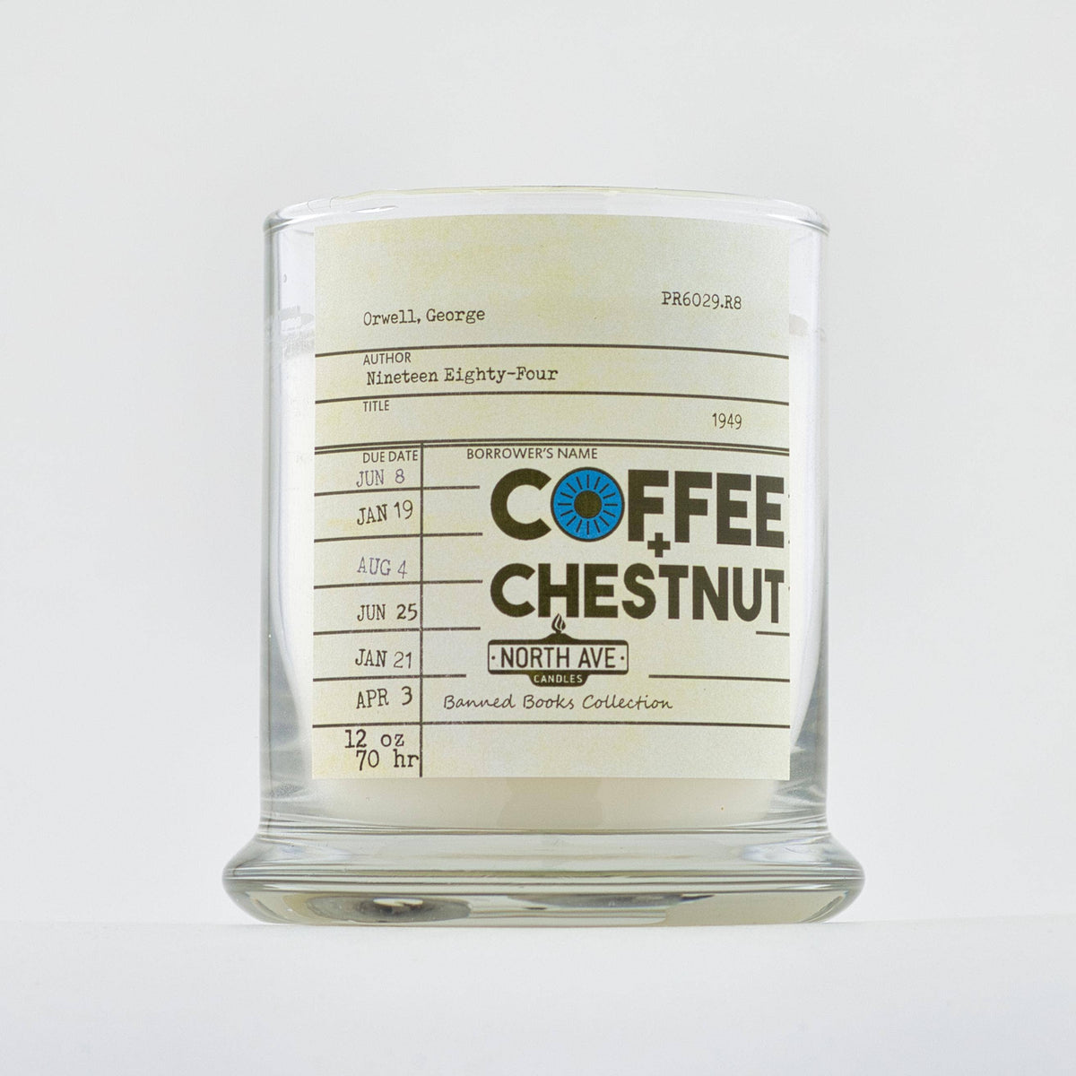 Banned Book Candle, George Orwell 1984 / bookstore gift