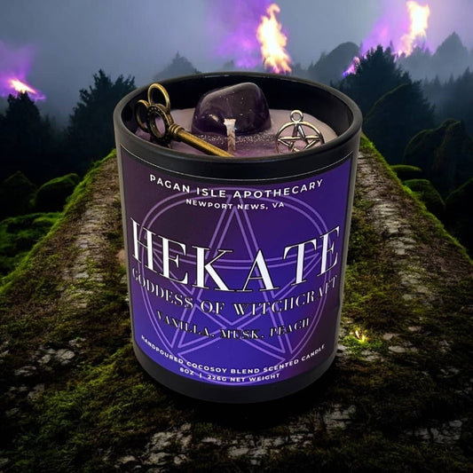 Hekate Crystal Candle