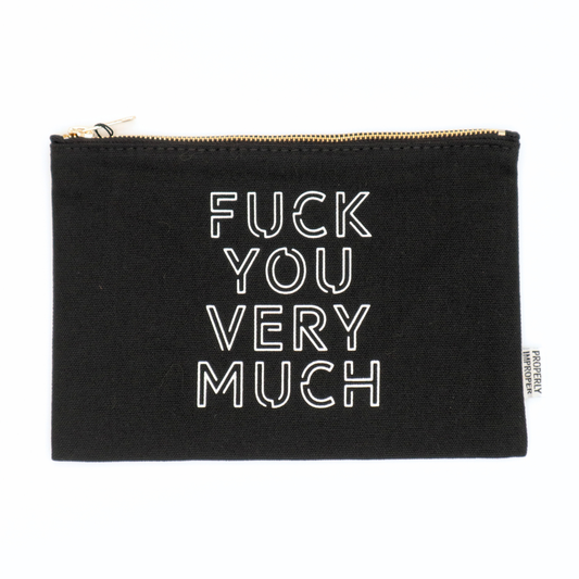 SALE - Fuck You Very Much - Canvas Pouch