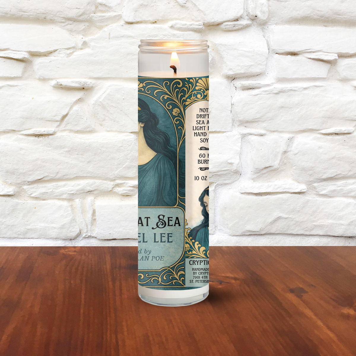 Edgar Allan Poe Annabel Lee Literary Handmade Scented Candle