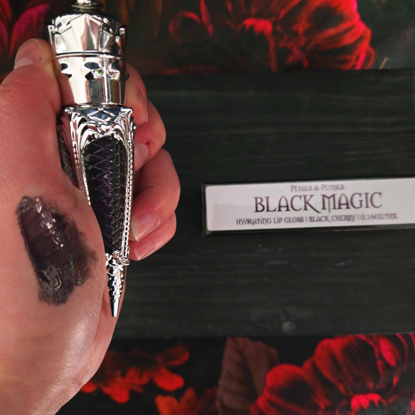 Black Magic Lip Gloss | black cherry | dark amethyst purple