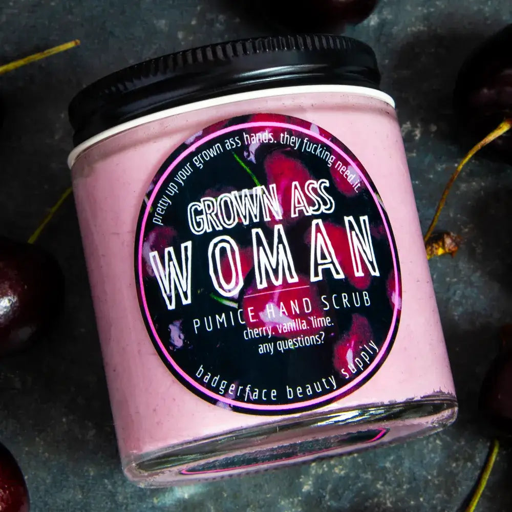 Grown Ass Woman Hand Scrub. Cute Gift for Gardeners.