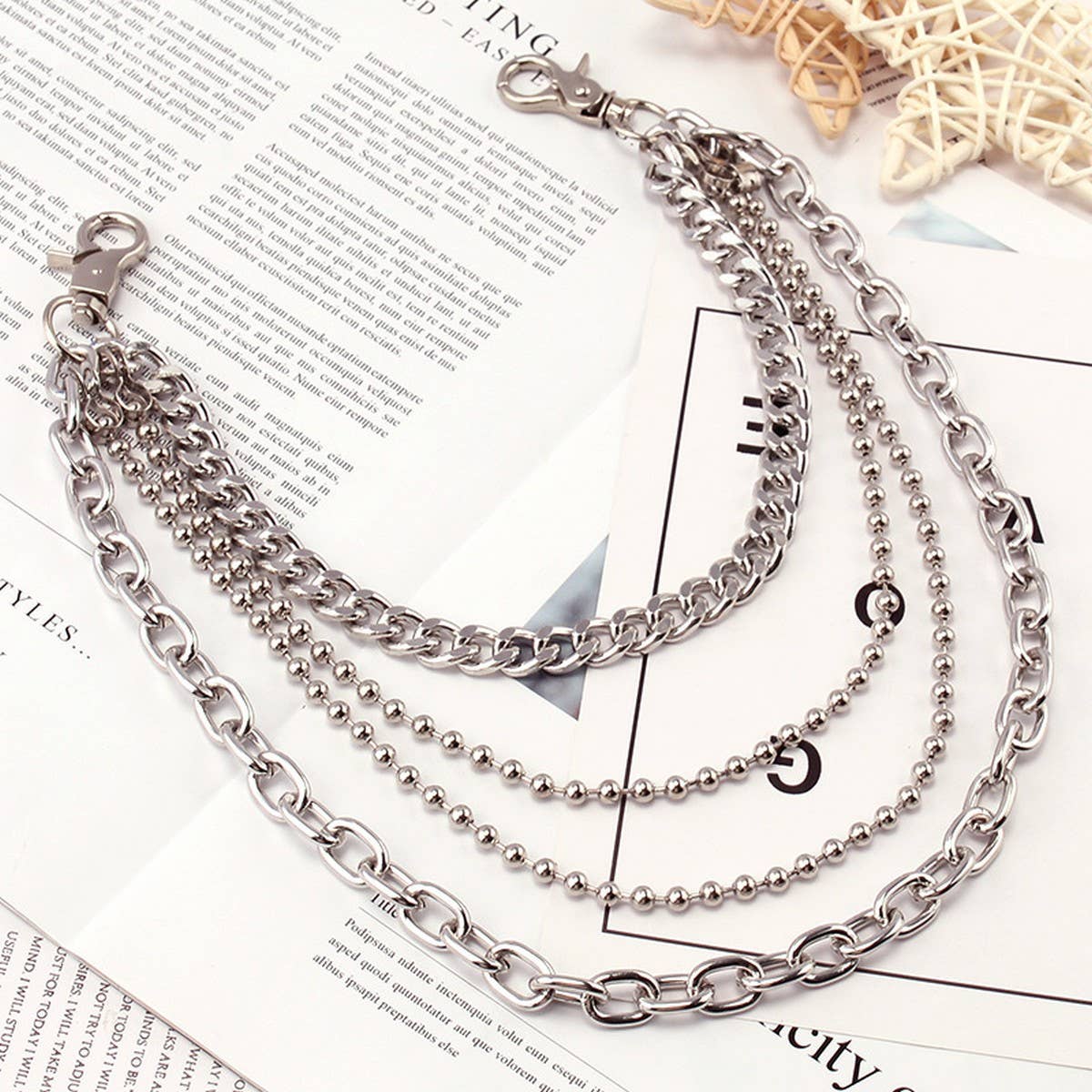 HIP HOP PUNK STYLE METAL PANTS CHAIN_CWMM0648