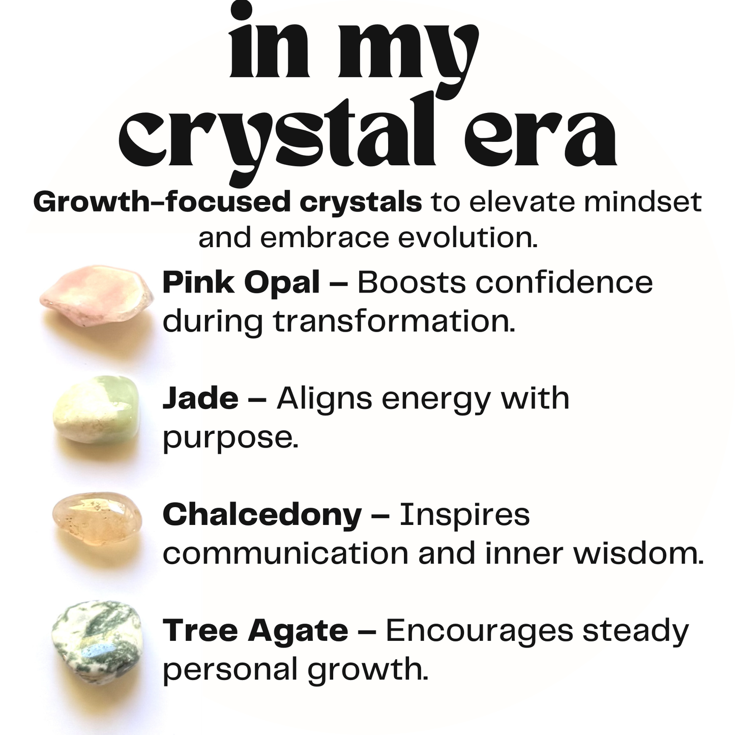 In my crystal era - crystals for growth - cheeky gift
