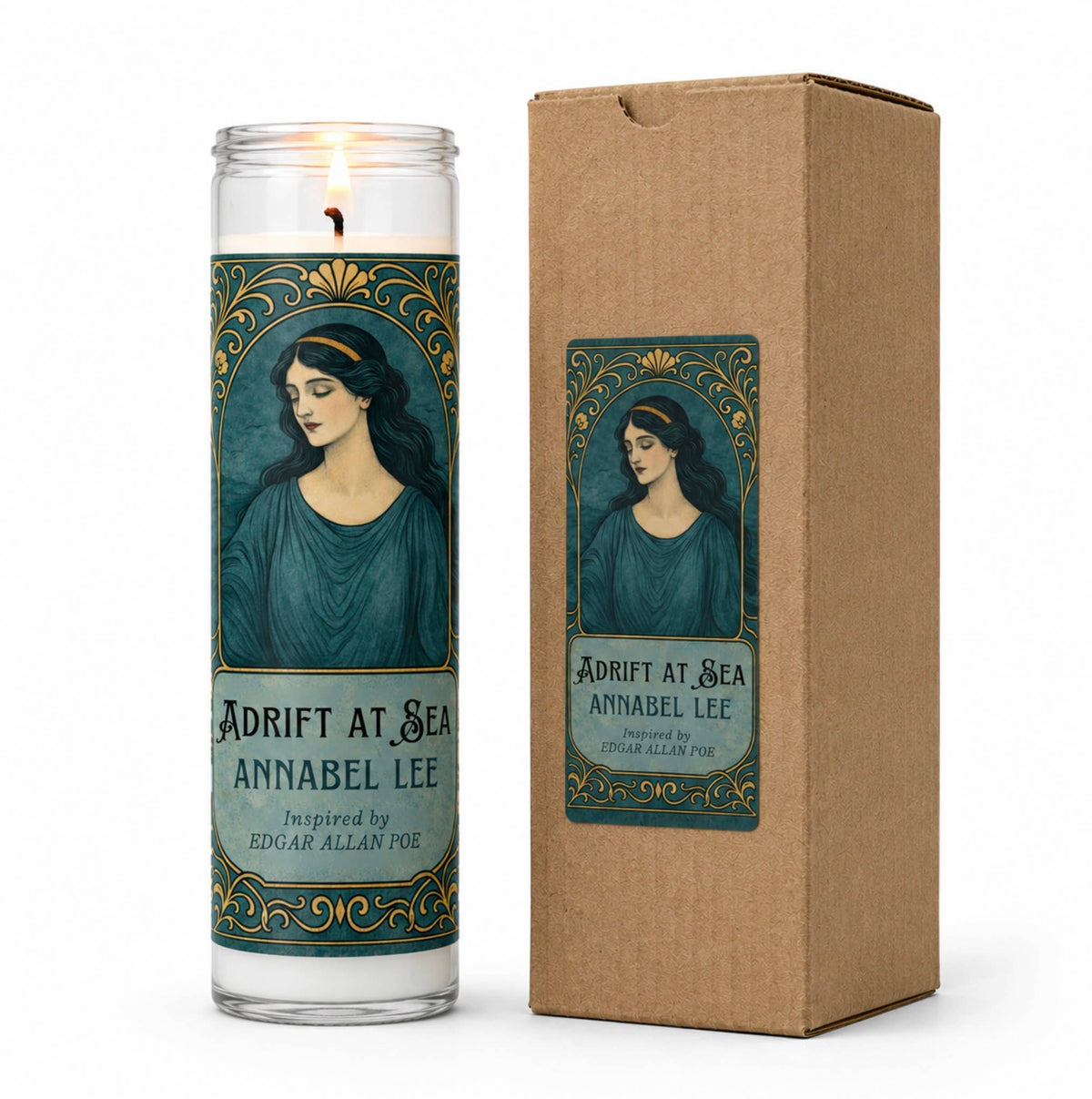 Edgar Allan Poe Annabel Lee Literary Handmade Scented Candle