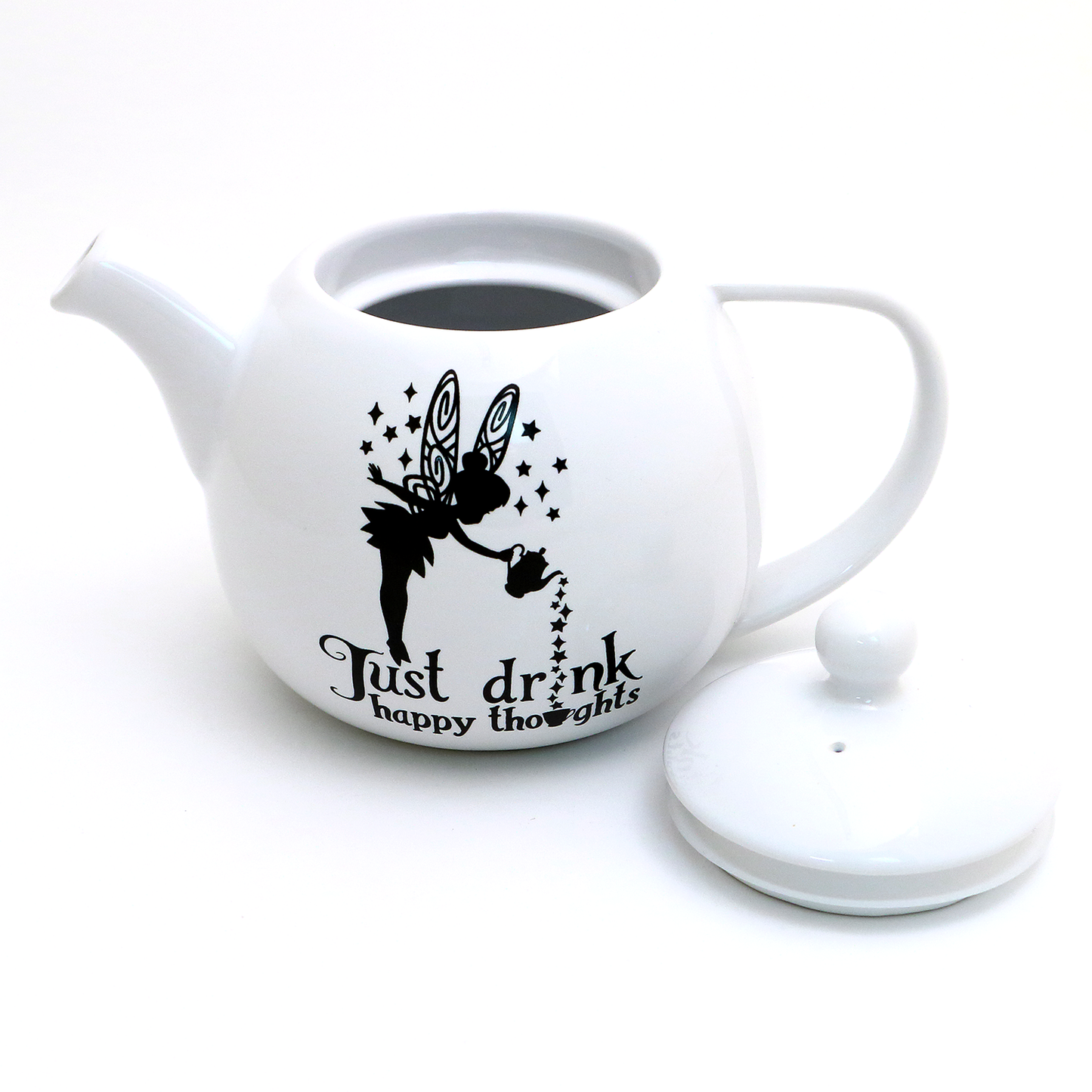 Just Drink Happy Thoughts Teapot, Tea for One
