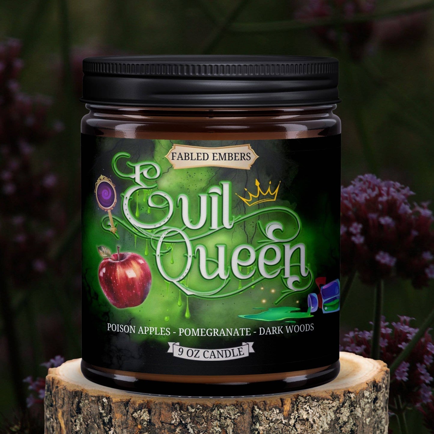 EVIL QUEEN 9 oz Bookish fairy tale Candle | Coconut Soy Wax