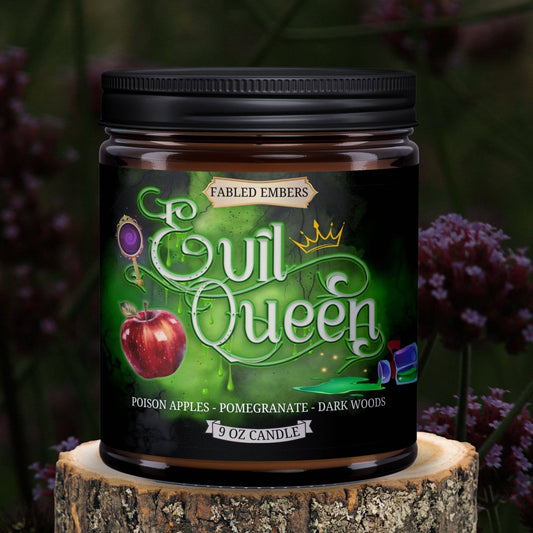 EVIL QUEEN 9 oz Bookish fairy tale Candle | Coconut Soy Wax