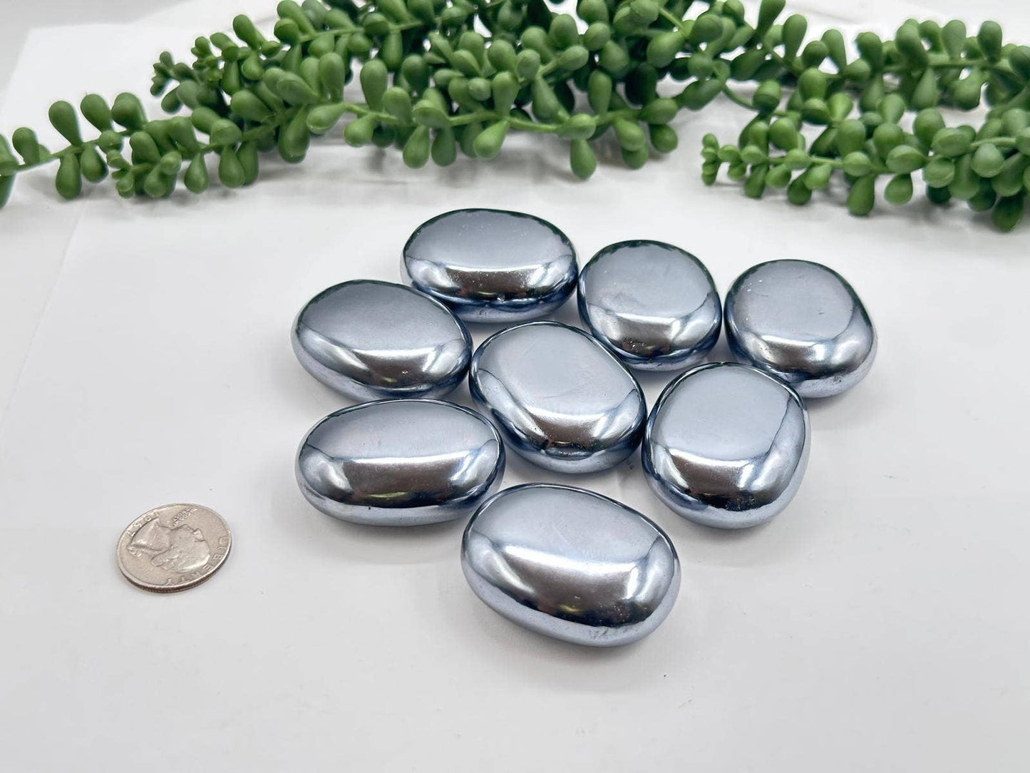 Elite, Noble, or Silver Shungite Palm Stones (45x35x15mm)