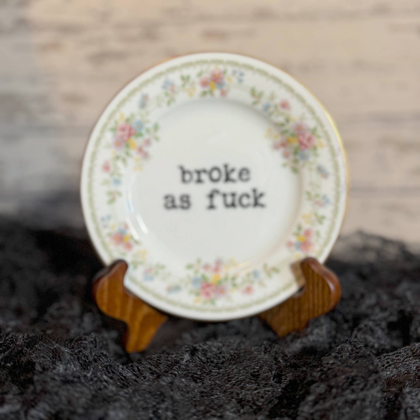 Broke as Fuck #205 Funny Plates, Trending, Gift, Gift Shop