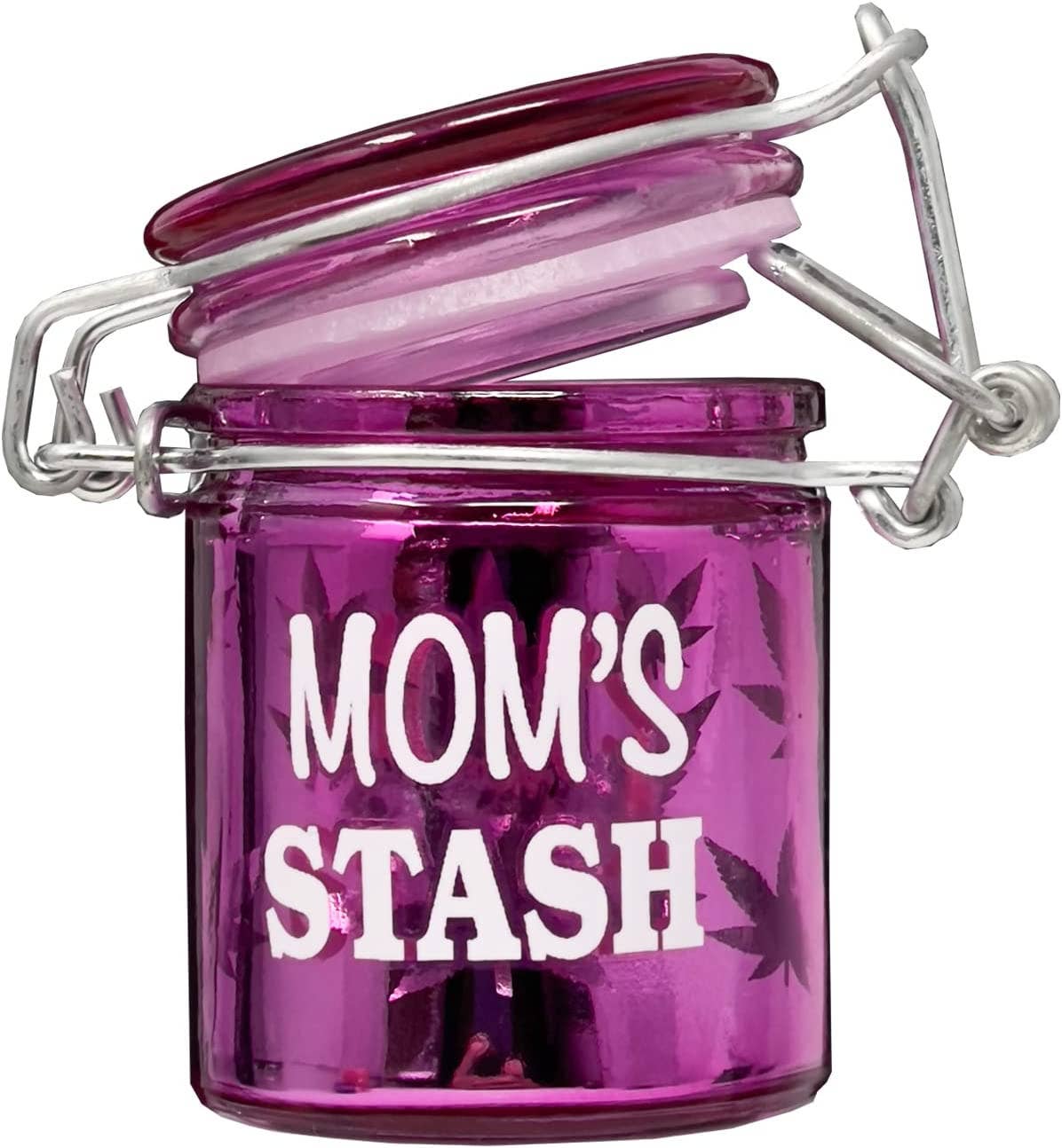 Airtight Glass Herb Mini Storage Jar-Pink Mom's Stash