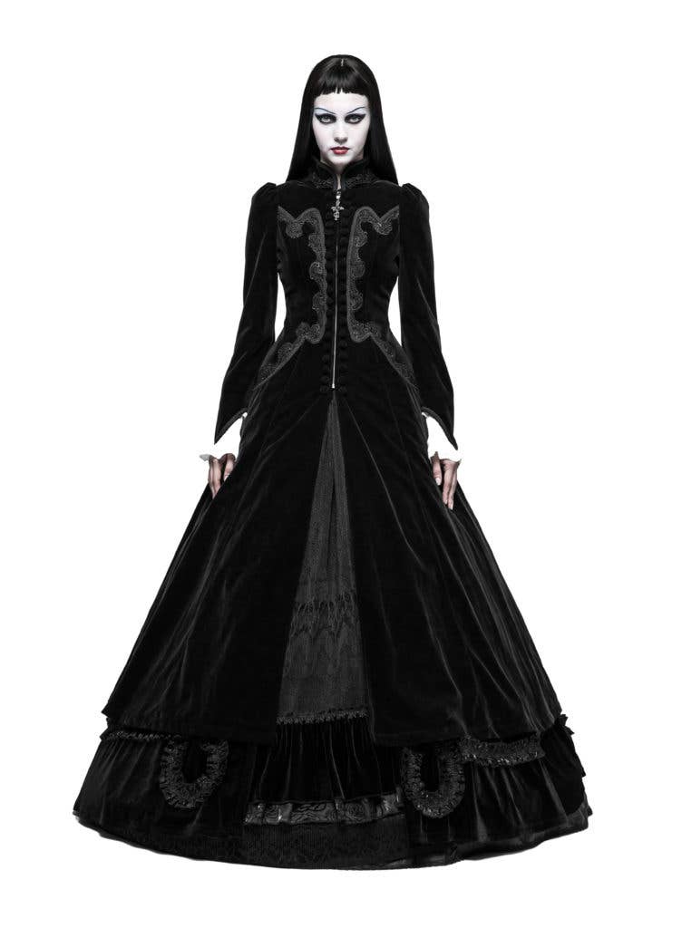 Y776 - Gothic Palace Swallow Tail Long Dress