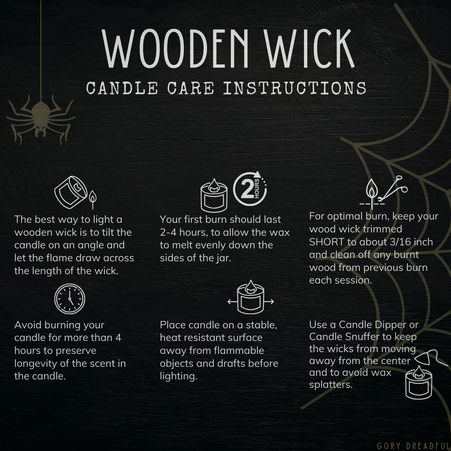 Skeleton Tears Crackling Wooden Wick Candle: Pumpkin Pear Cassia Bourbon Scent