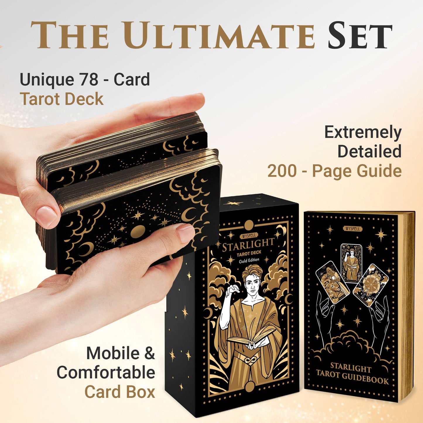 Wyspell Starlight Tarot Cards - Gold Edition