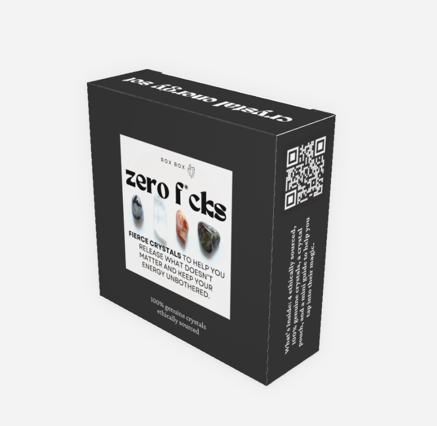 Zero f*cks - crystals for letting go - funny cheeky sarcasitc gift