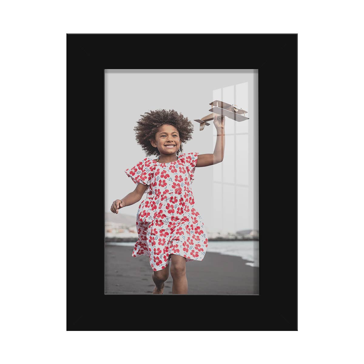 Photo Frame. Real Wood Modern Frame, Black