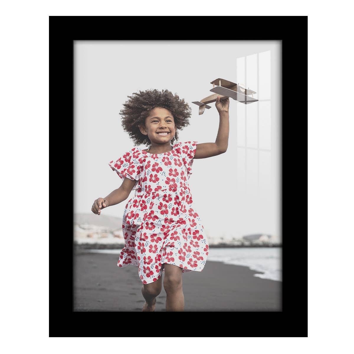 Photo Frame. Real Wood Modern Frame, Black