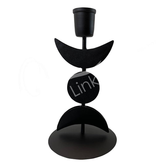 (PC)MINI CANDLE HOLDER - IRON TRIPLE MOON 7"H