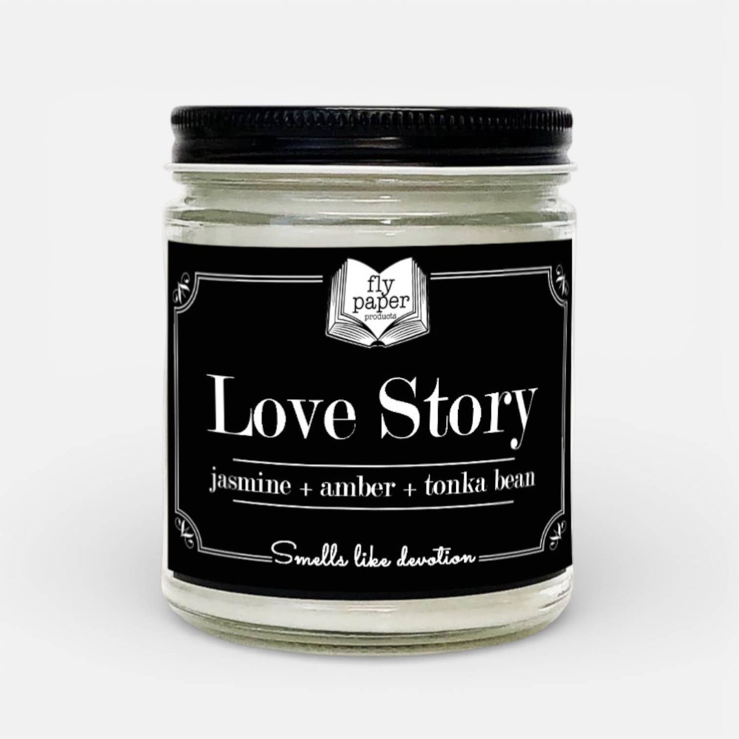 Love Story 9oz Candle Jasmine + Amber + Tonka Bean