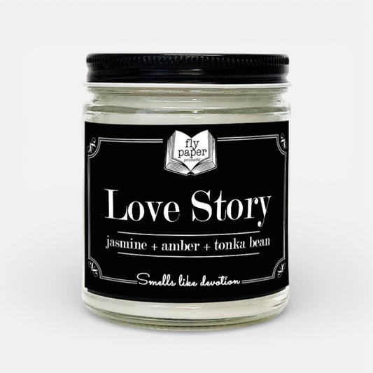 Love Story 9oz Candle Jasmine + Amber + Tonka Bean