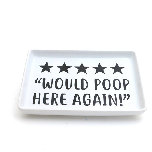 Poop Review soap dish, funny tray, bathroom decor, novelty