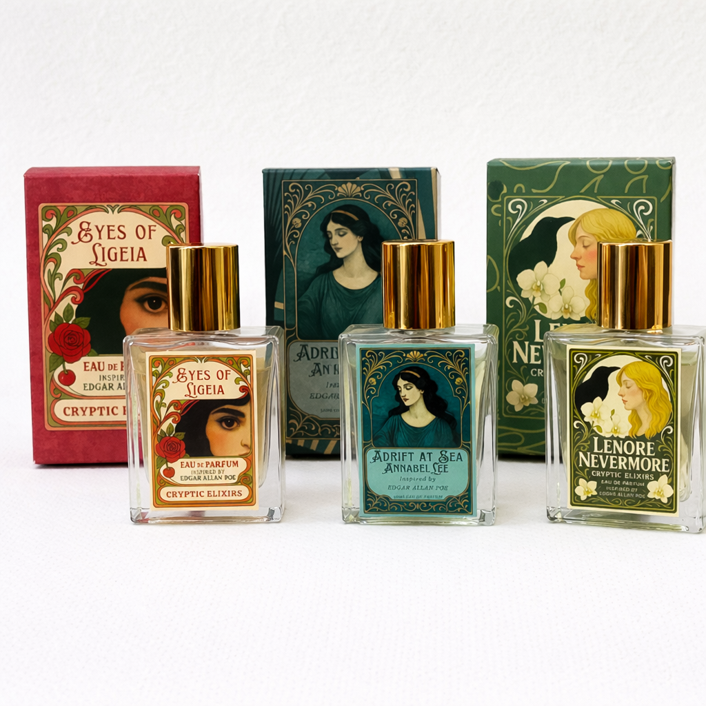All 3 Women of Edgar Allan Poe Literary Perfume Collection 