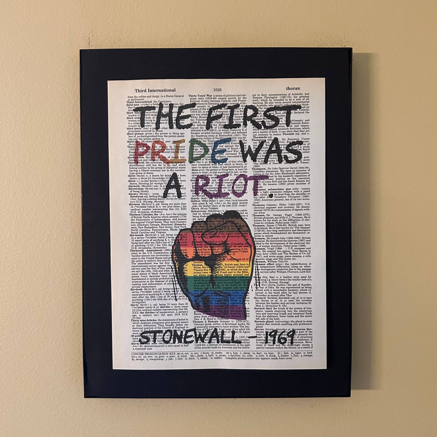 The first pride | Dictionary Print | Vintage Book Art