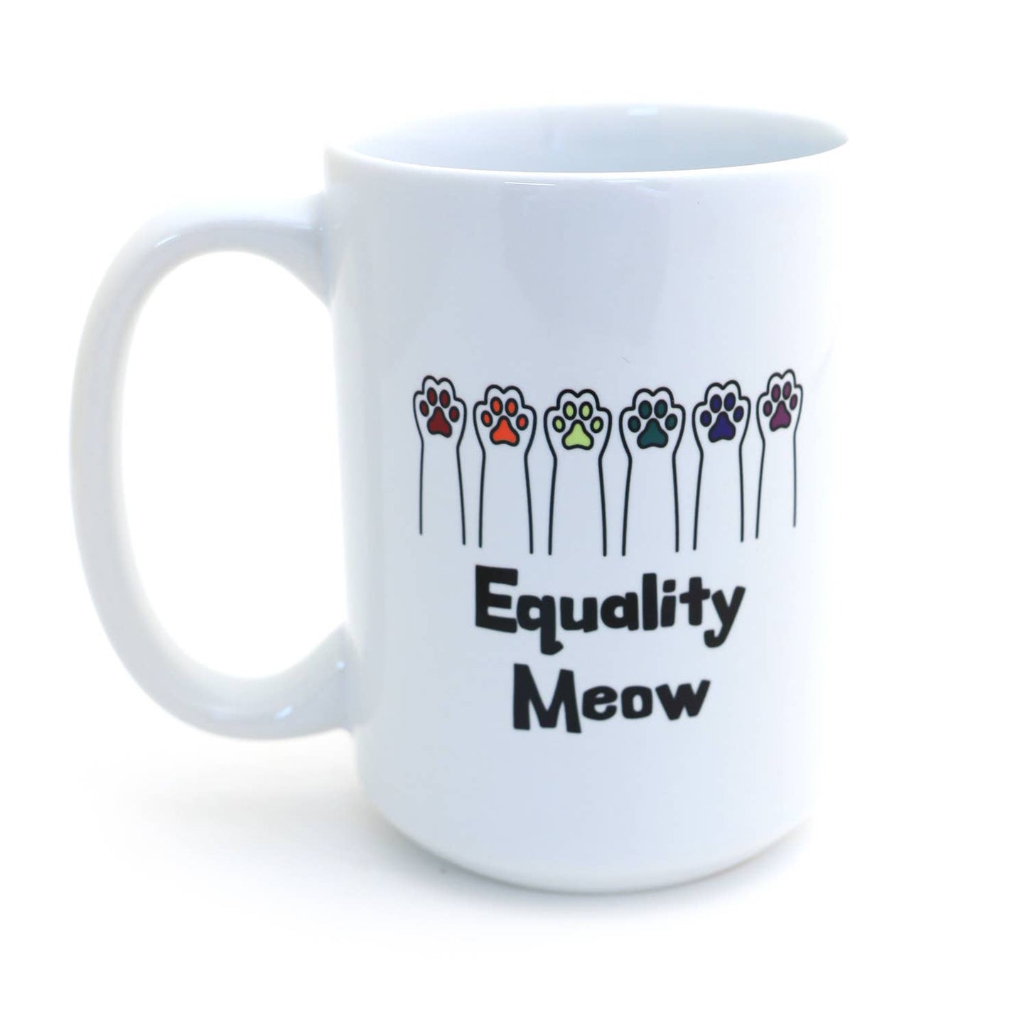 Ally Cat mug, LGBTQ support, 15 oz. Pride