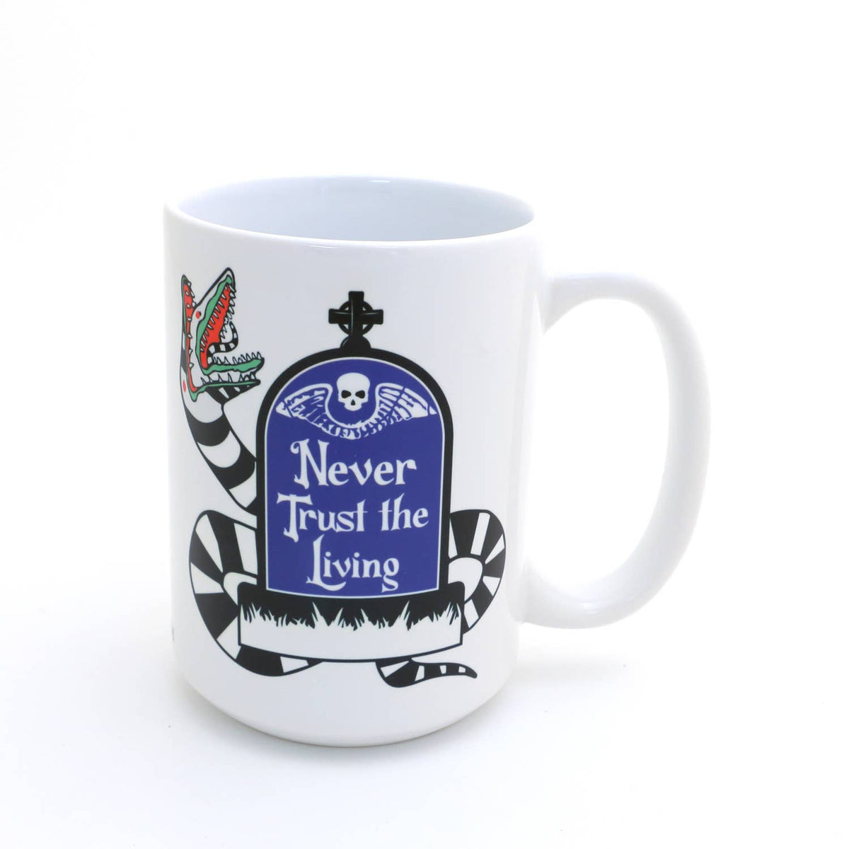 Beetlejuice Mug, Sandworm, Never Trust The Living