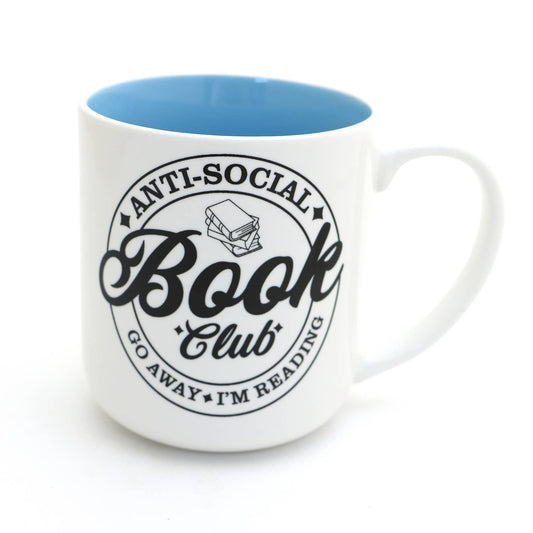 Anti Social Book Club mug, gift for introverted reader