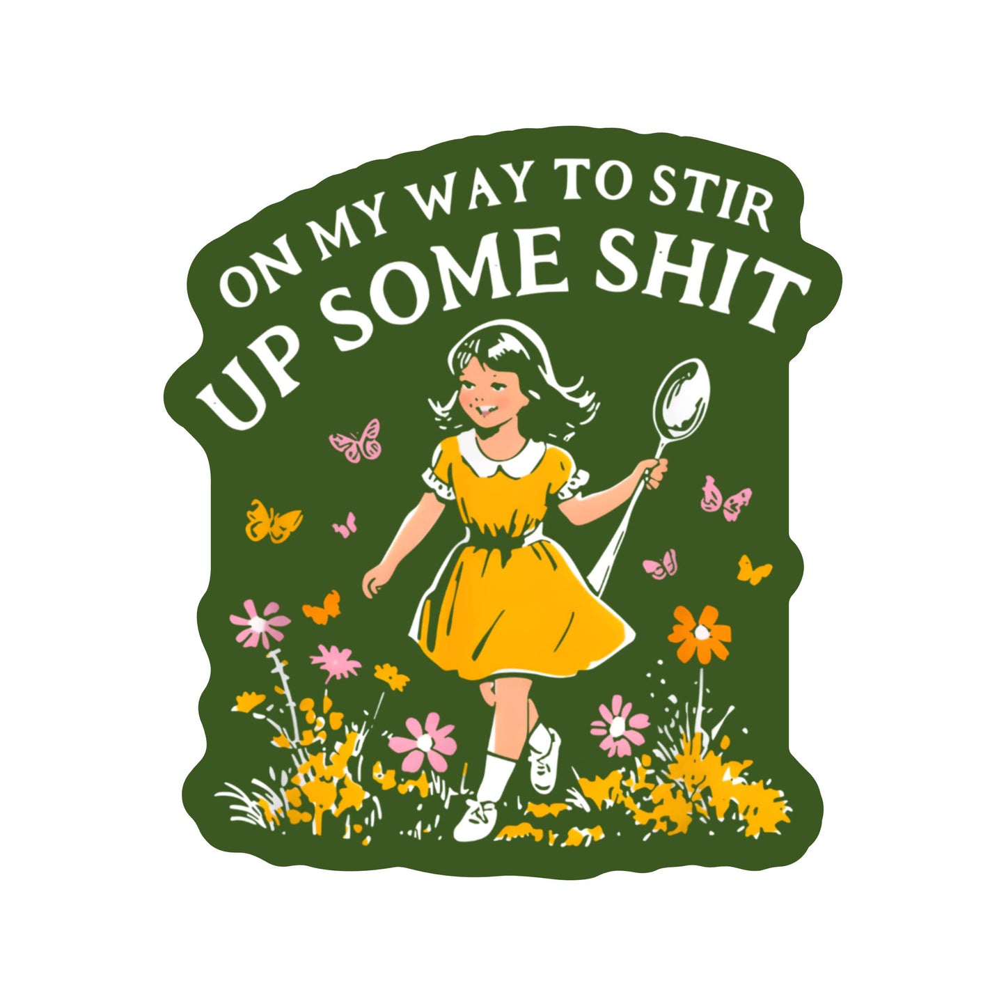 Funny Swear Flower Nature Shit High Quality Vinyl Sticker