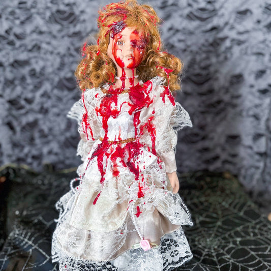 Haunted Bloody Creepy Doll Horror Decor, Halloween, Vintage