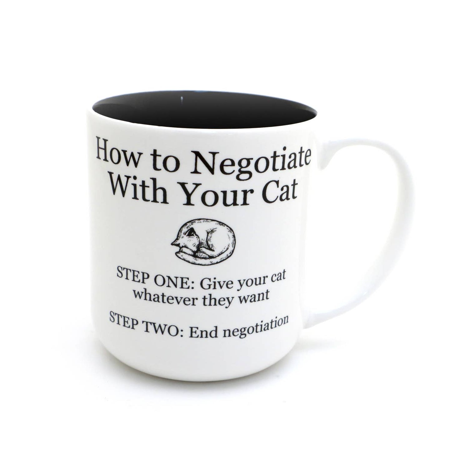 Cat negotiations mug, funny gift for crazy cat lady, cat mom
