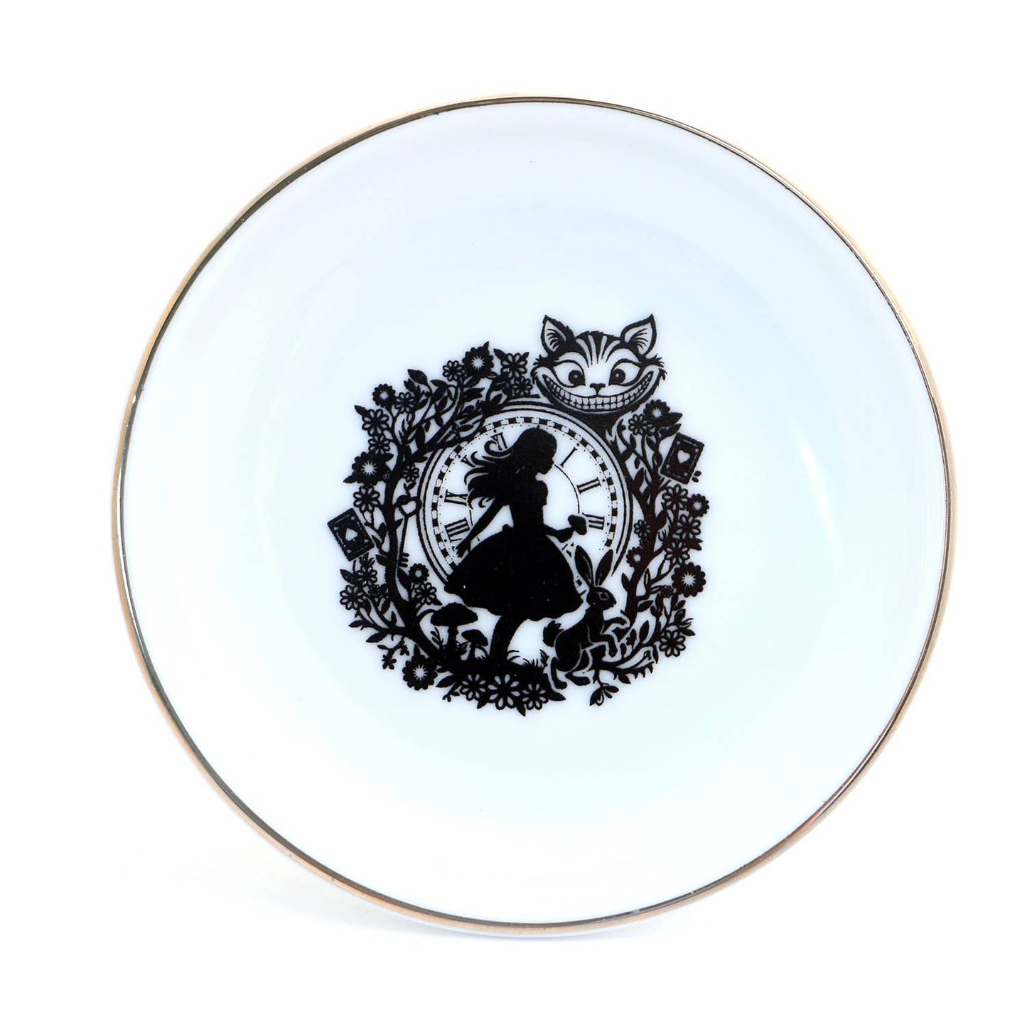 Through The Looking Glass Alice Ring Dish,with 22K Gold