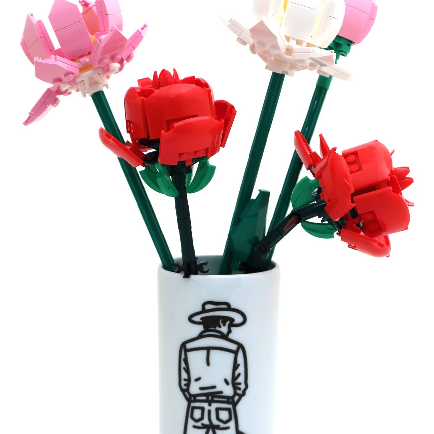 Cowboy vase, Oval bud vase, 6 inches, funny gift