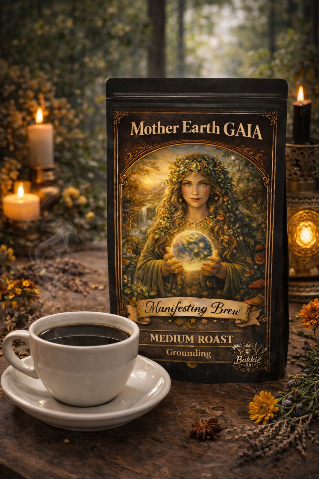 Mother Earth Gaia – Medium Roast Ritual Coffee (2.5 oz) Grounding Blend