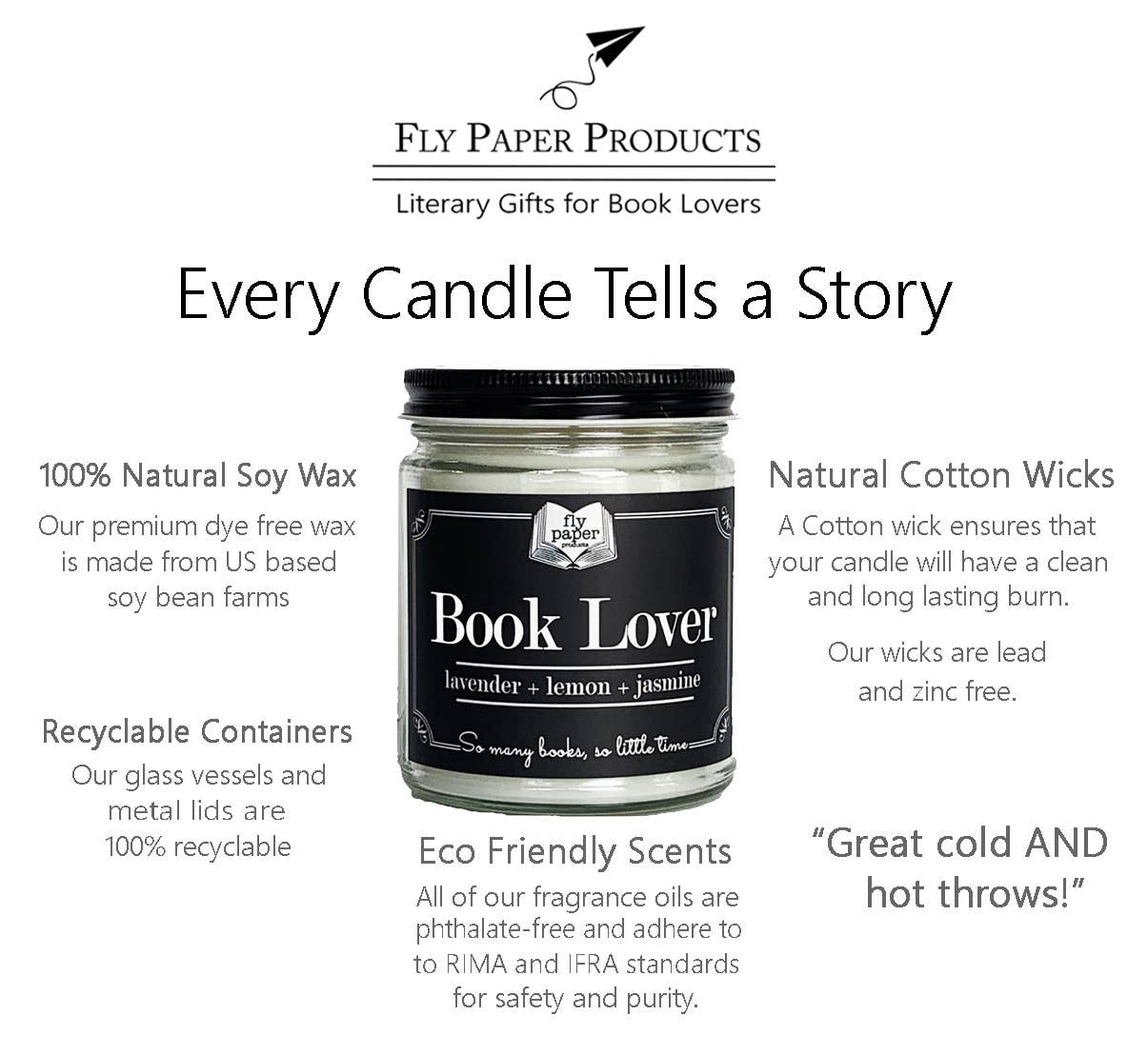 Edgar Allan Poe 9oz Candle - Cedarwood + Smoke + Earth