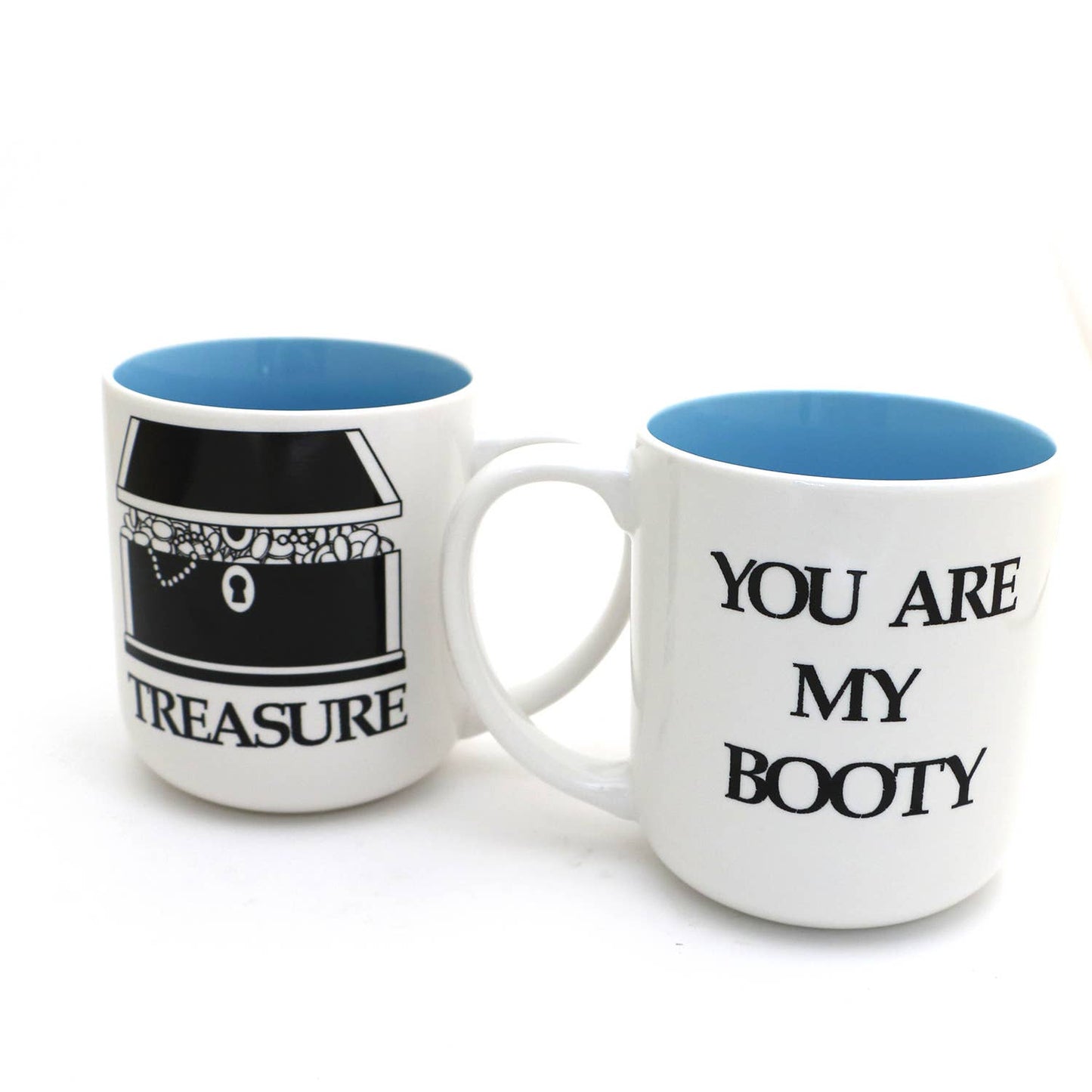 Pirate and Treasure Mug Set.  Beach Wedding gift 16oz