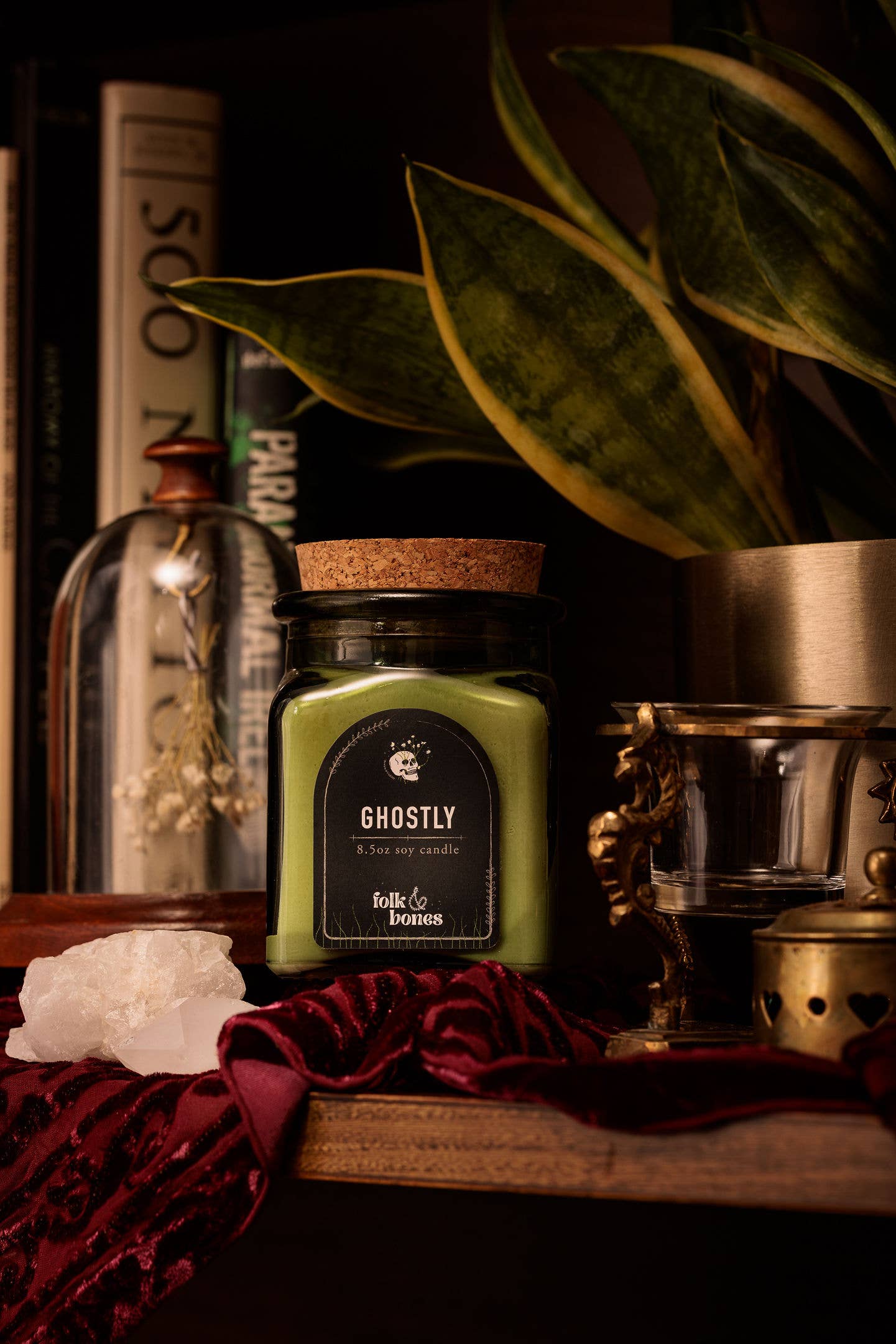 Ghostly - 8 oz Cedarwood Jasmine Pink Pepper Soy Candle