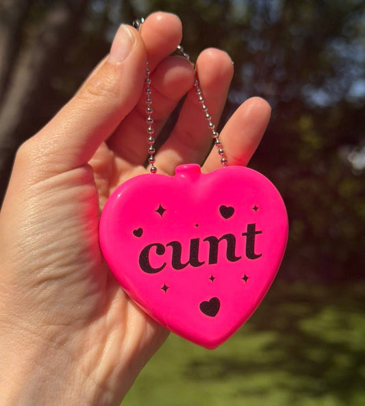 Rubber Heart Coin Purse - Cunt