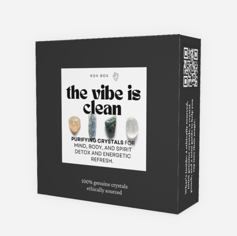 The vibe is clean - crystals for cleansing - cheeky gift funny gift