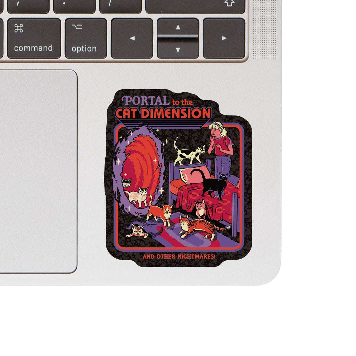Cat Dimension Funny Horror High Quality Vinyl Sticker
