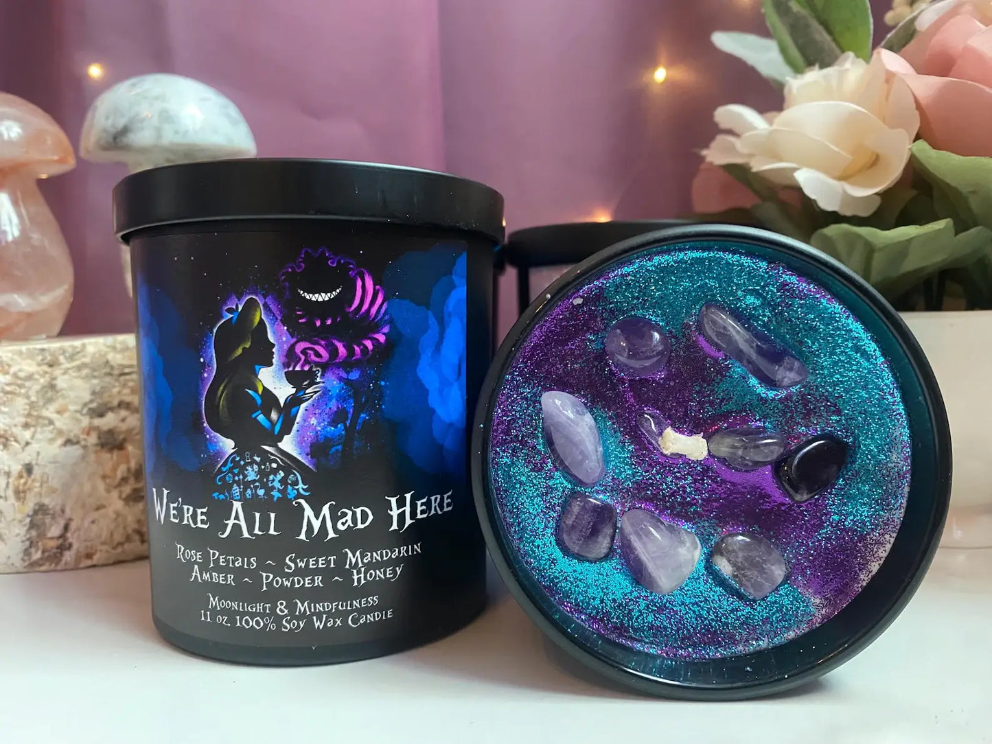 We're All Mad Here Soy Wax Crystal Candle