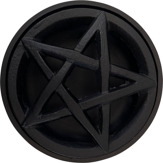 Cast Iron Incense Burner w/ Pentacle Lid (Each)