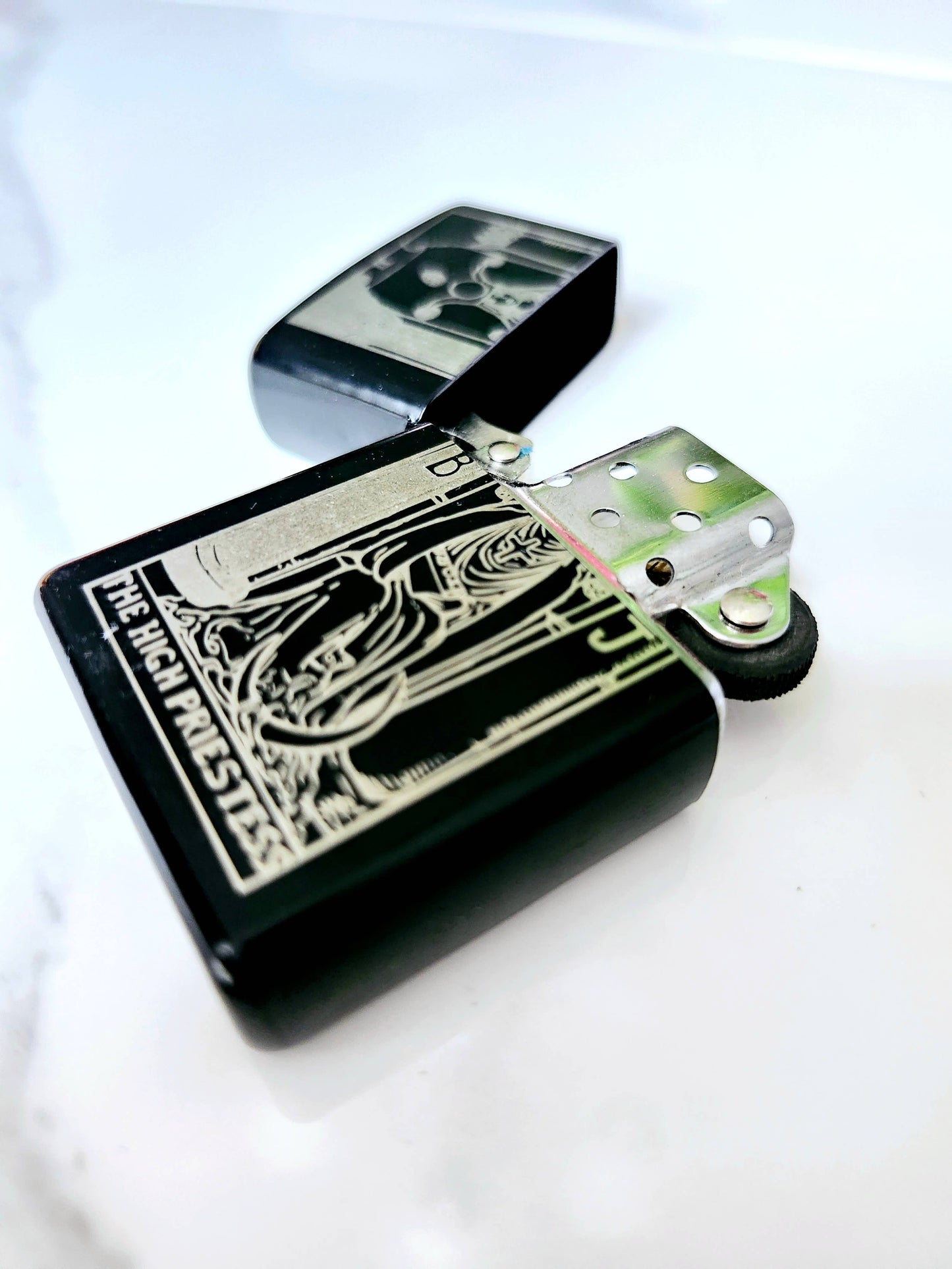 High Priestess Tarot Flip Top Metal Windproof Lighter