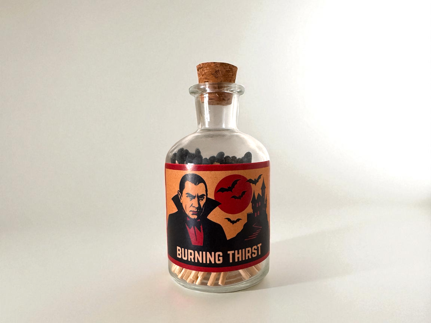 Gothic Apothecary Bottle Matches – “Burning Thirst” Dracula