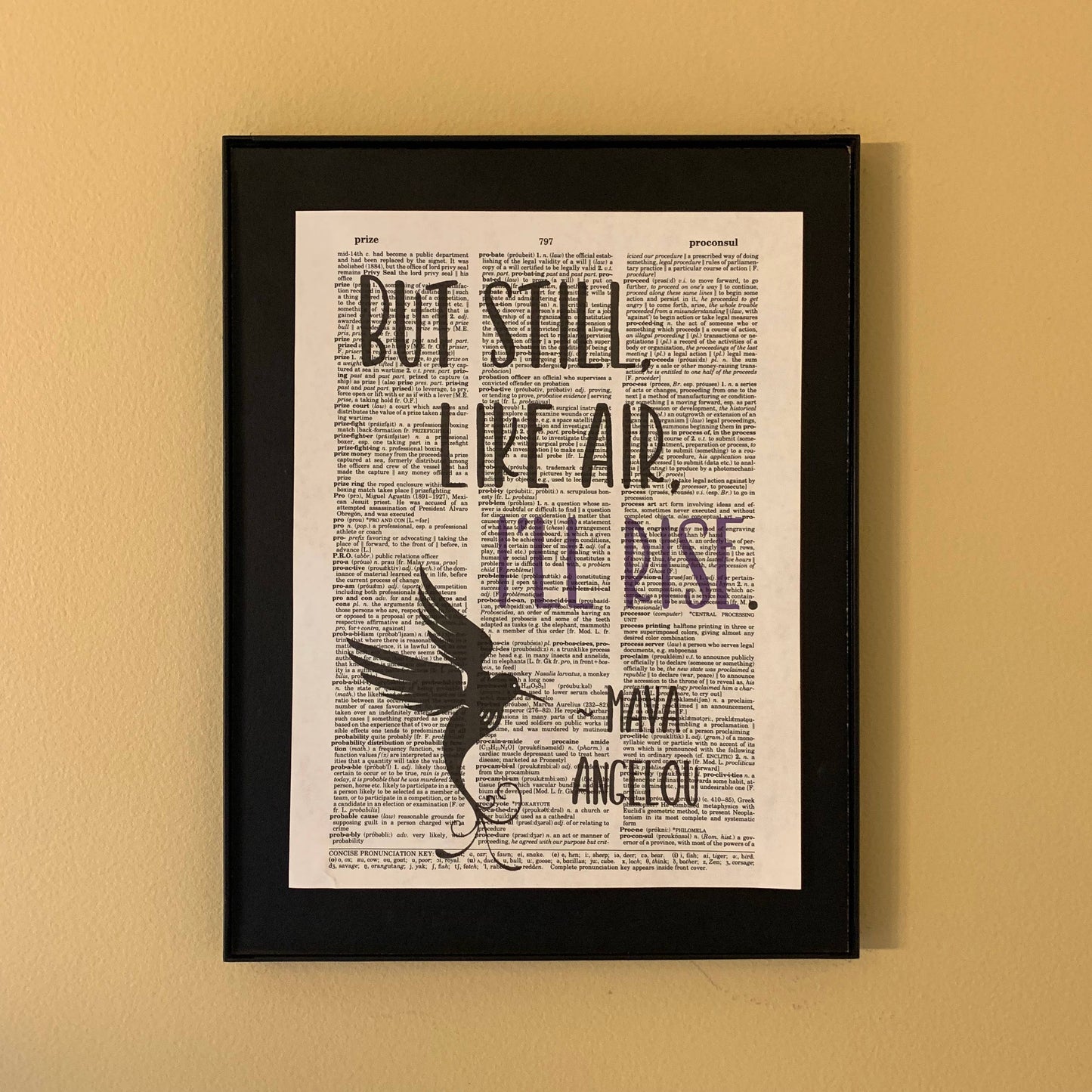 But still, like air | Dictionary Print | Vintage Book Art