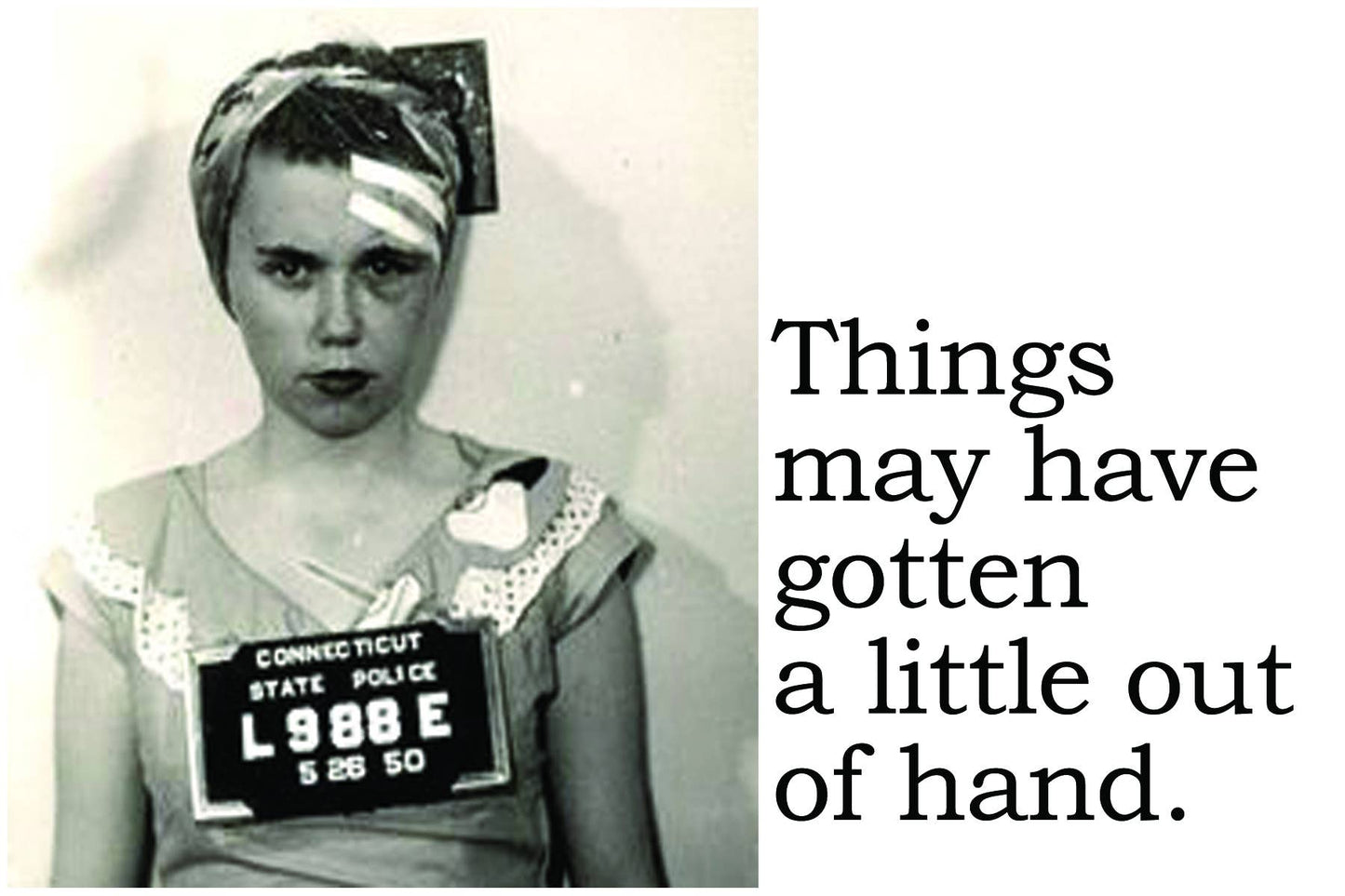 BIG HOUSE Postcards, Things may have gotten out a little...