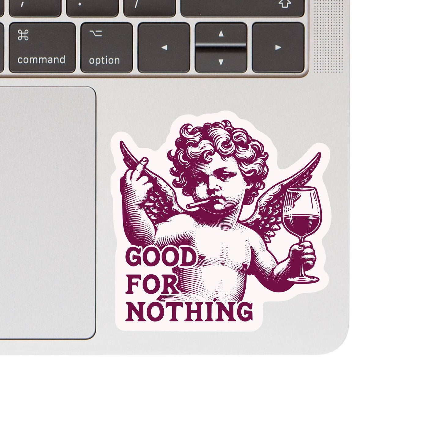 Sassy Swear Wine Smoke Angel High Quality Vinyl Sticker