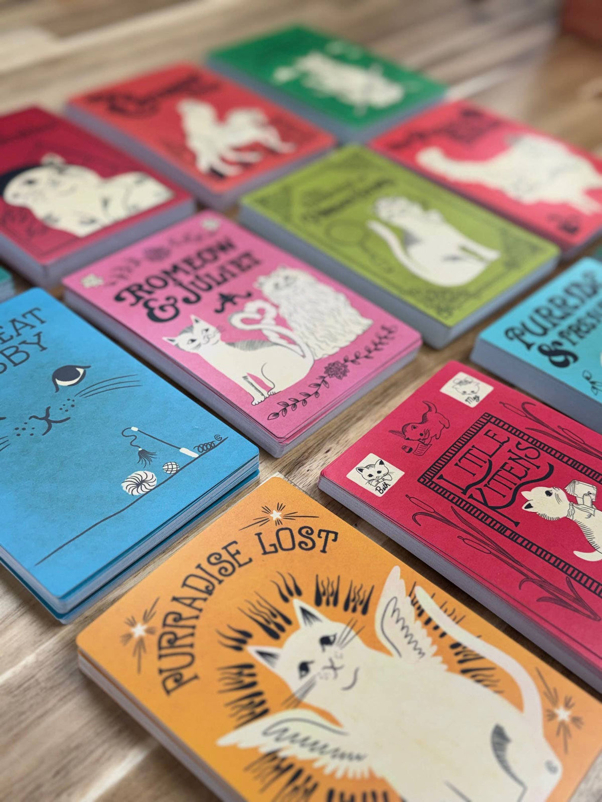 Postcard- A Tail of Two Kitties Artist Illustration Cat Pun